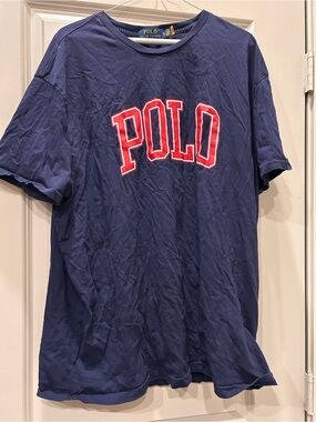 Polo by Ralph Lauren Navy Tee with Red Logo